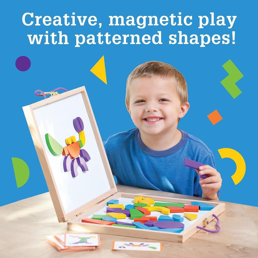 MindWare Imagination Magnets Wooden Pattern Blocks, view 3