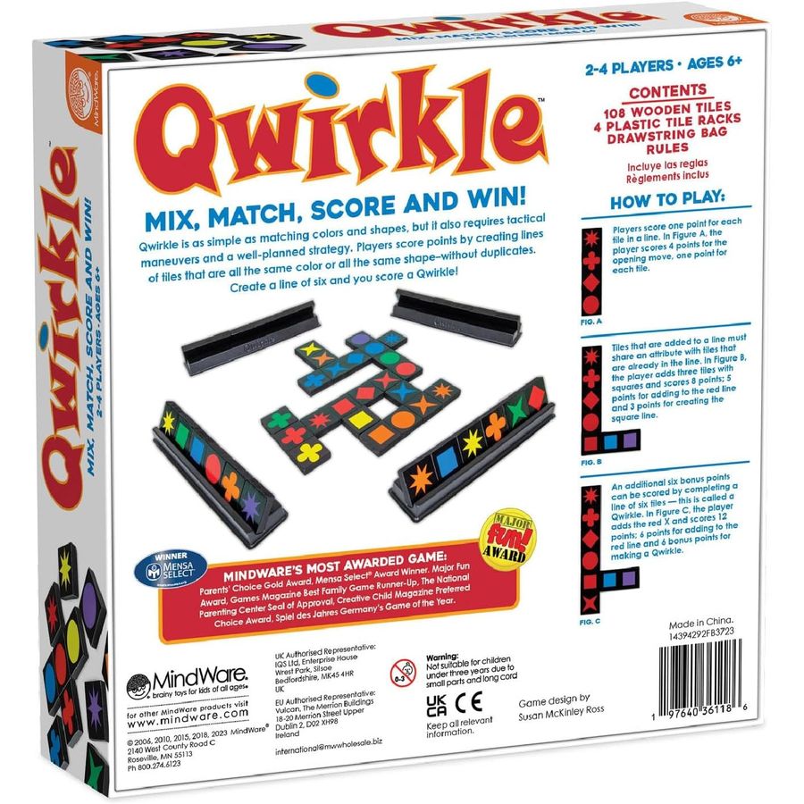 MindWare Qwirkle with Trays Strategy Game, view 6