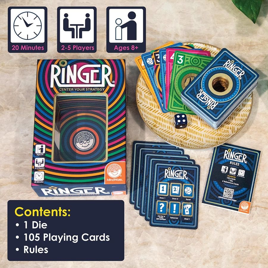 MindWare Ringer Dice and Card Game, view 2