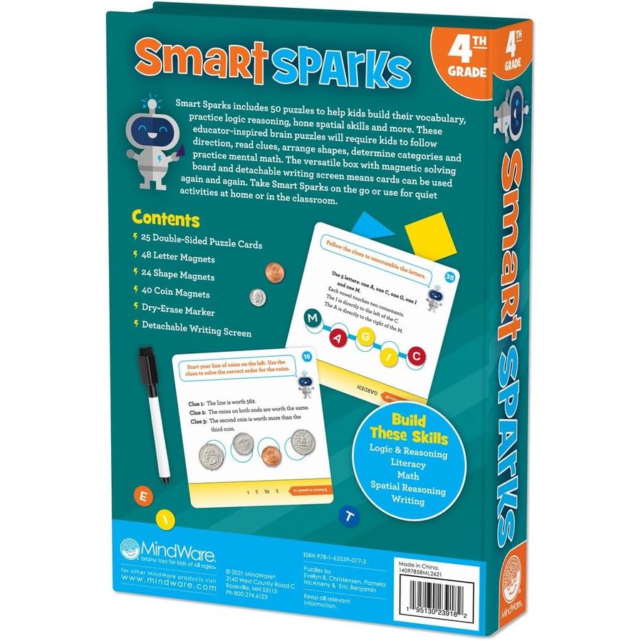 MindWare Smart Sparks Brainy Puzzles Grade 4, view 2