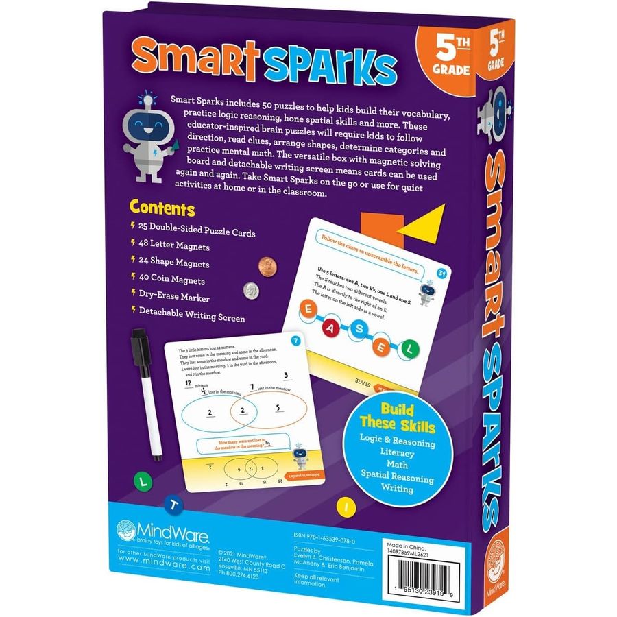 MindWare Smart Sparks Brainy Puzzles Grade 5, view 2