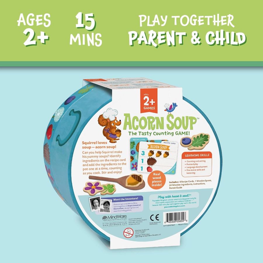 Peaceable Kingdom Acorn Soup Toddler Game, view 5