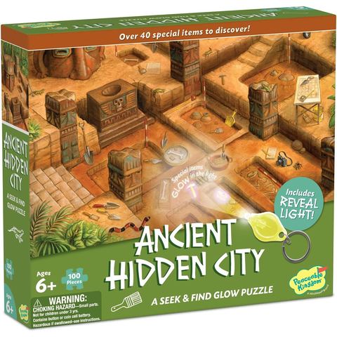 Peaceable Kingdom Ancient Ruins Seek and Find Glow Puzzle