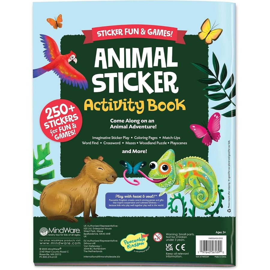 Peaceable Kingdom Animals Sticker Activity Book, view 3