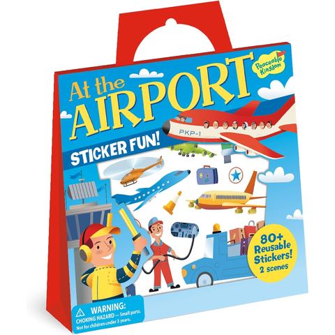 Peaceable Kingdom At the Airport Reusable Sticker Tote