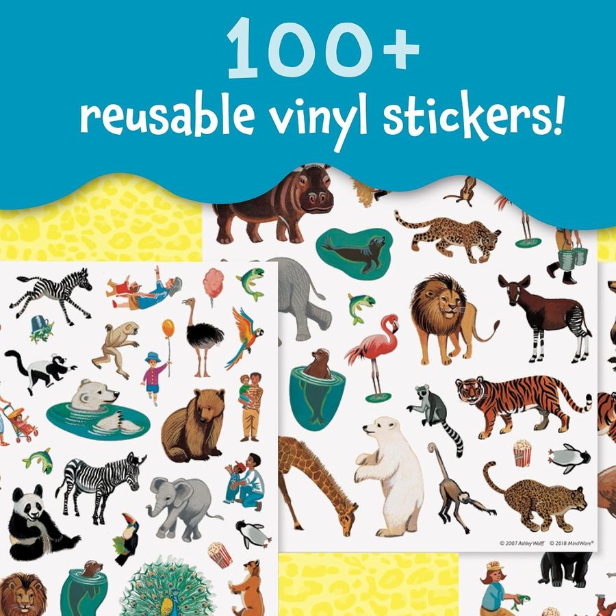 Peaceable Kingdom At the Zoo Reusable Sticker Tote, view 4