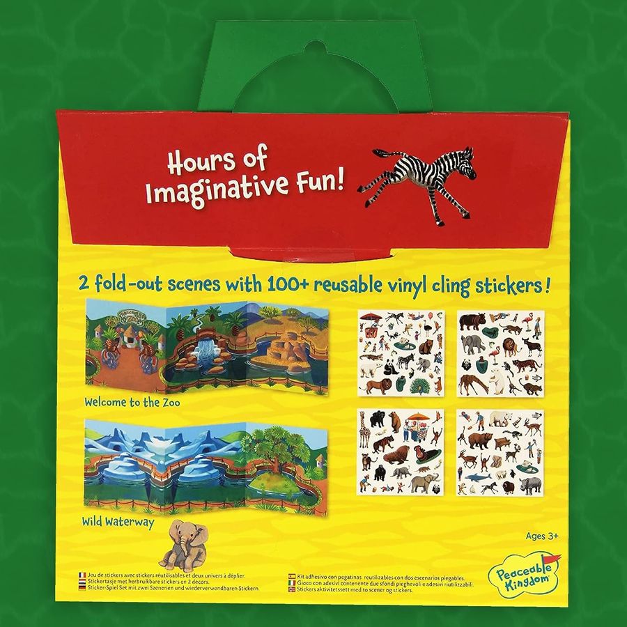 Peaceable Kingdom At the Zoo Reusable Sticker Tote, view 6