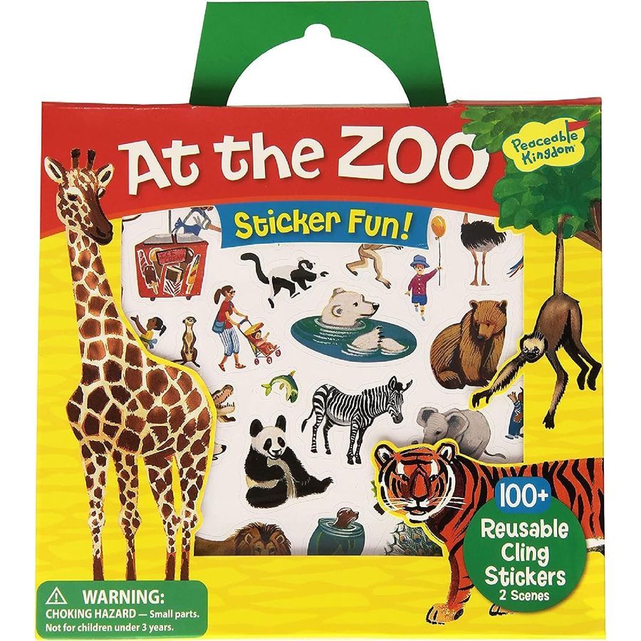 Peaceable Kingdom At the Zoo Reusable Sticker Tote
