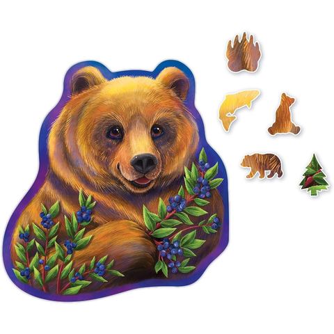 Peaceable Kingdom Bear-Shaped Puzzle with 15 Fun Shapes