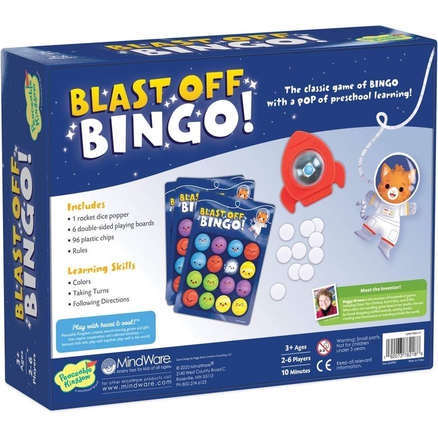 Peaceable Kingdom Blast-Off Bingo Color Matching Game, view 3