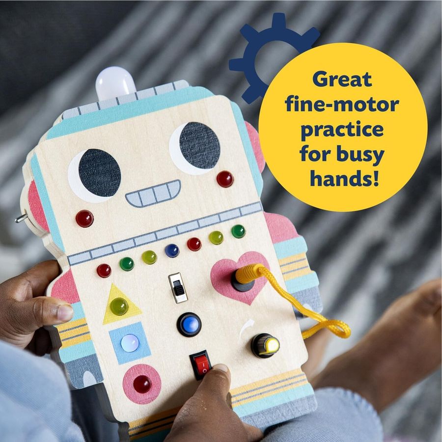 Peaceable Kingdom Blinkity Bot Light-Up Busy Board, view 4