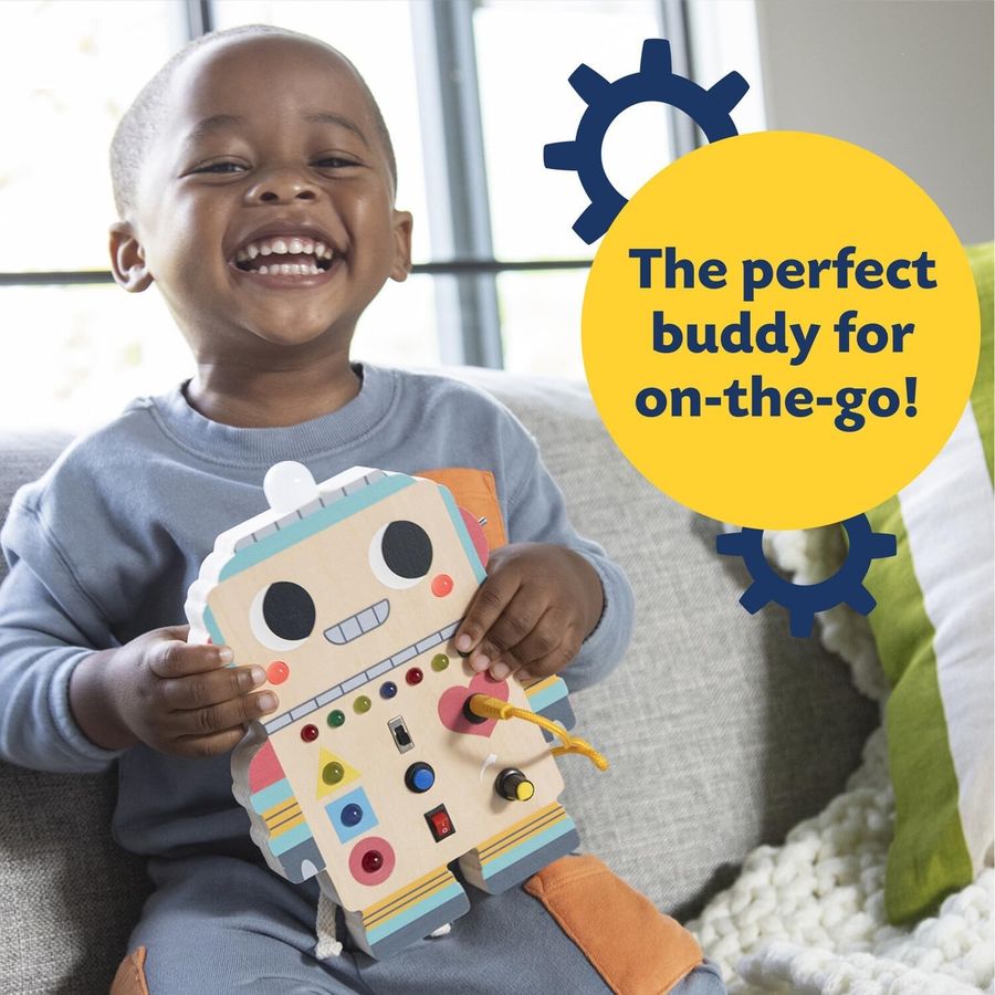 Peaceable Kingdom Blinkity Bot Light-Up Busy Board, view 6
