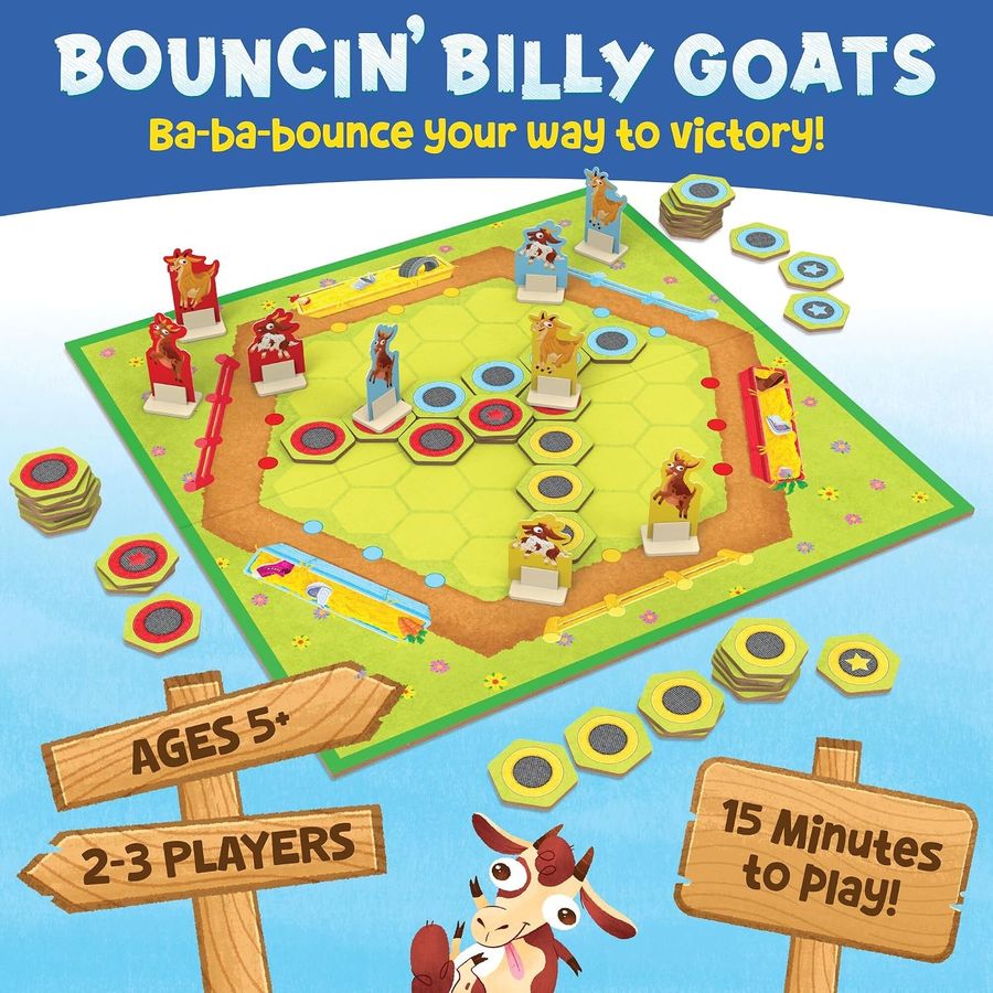 Peaceable Kingdom Bouncin' Billy Goats Board Game, view 2