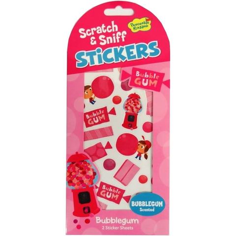 Peaceable Kingdom Bubblegum Scratch and Sniff Sticker Pack