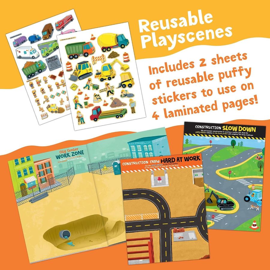 Peaceable Kingdom Build It! Construction Sticker Activity Book, view 4