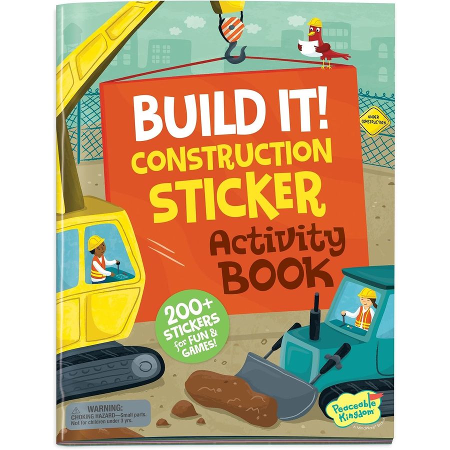 Peaceable Kingdom Build It! Construction Sticker Activity Book, view 6