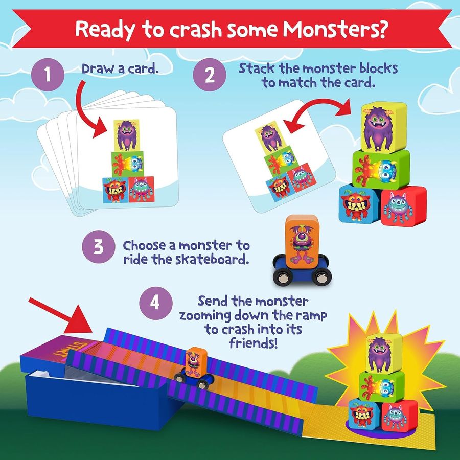 Peaceable Kingdom Crash Monsters Toddler Game, view 3