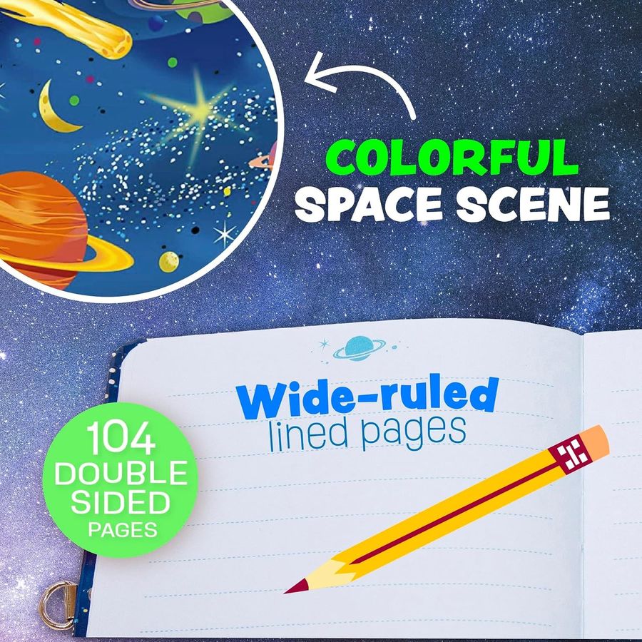 Peaceable Kingdom Deep Space Glow in the Dark Diary, view 4