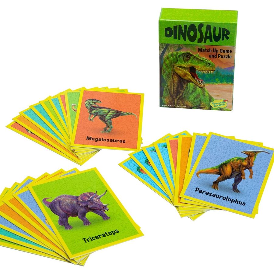 Peaceable Kingdom Dinosaur Match Up Game and Floor Puzzle, view 2
