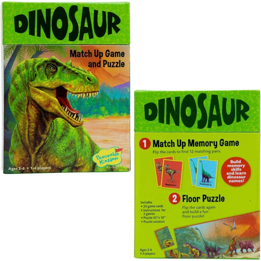 Peaceable Kingdom Dinosaur Match Up Game and Floor Puzzle