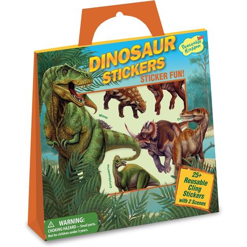 Peaceable Kingdom Dinosaur Reusable Sticker Tote