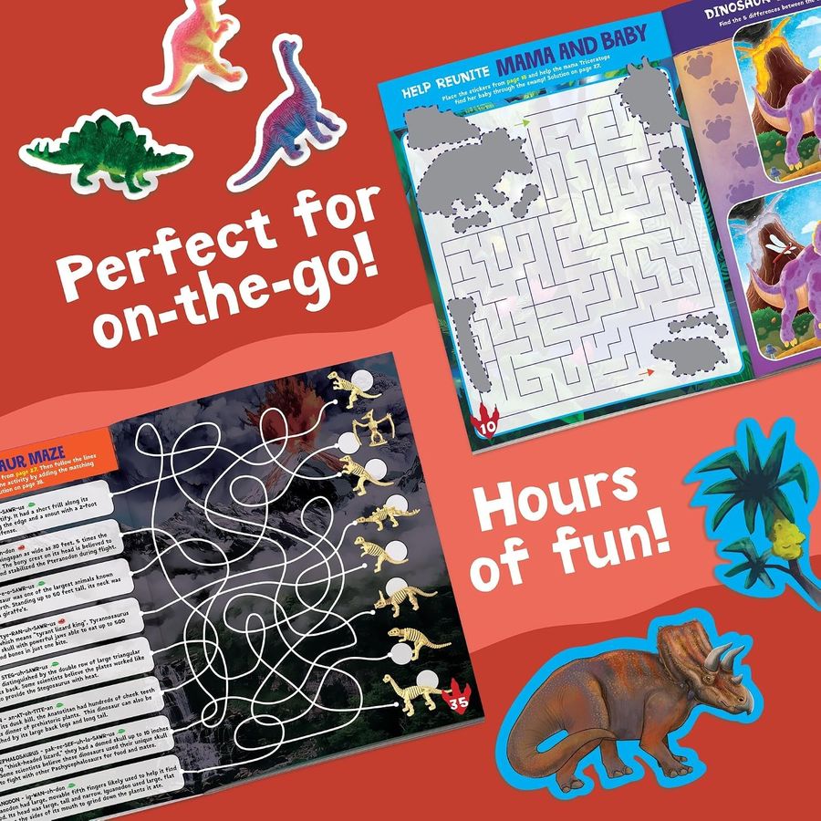 Peaceable Kingdom Dinosaur Sticker Activity Book, view 5