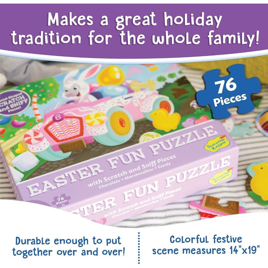 Peaceable Kingdom Easter Bunny Scratch and Sniff Puzzle, view 3
