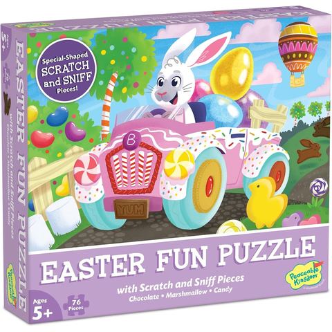 Peaceable Kingdom Easter Bunny Scratch and Sniff Puzzle