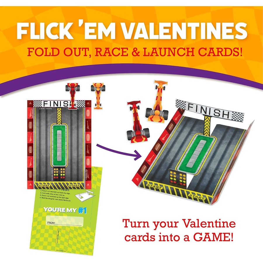 Peaceable Kingdom Flick 'Em Stunts Valentines, view 2