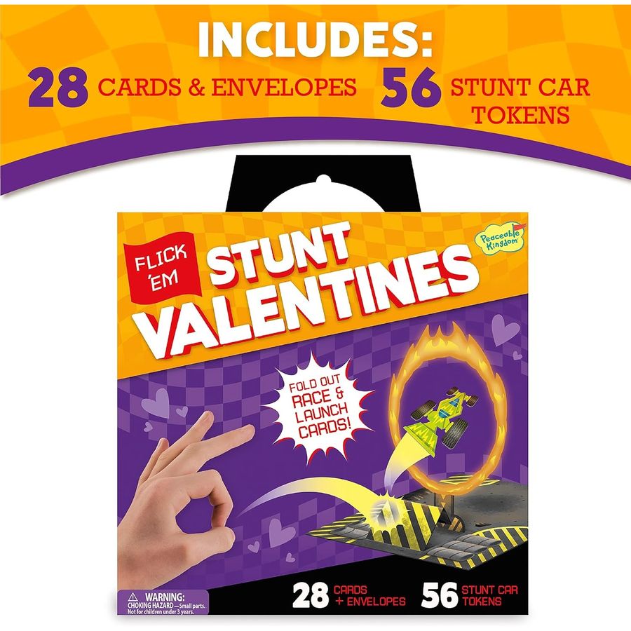 Peaceable Kingdom Flick 'Em Stunts Valentines, view 6