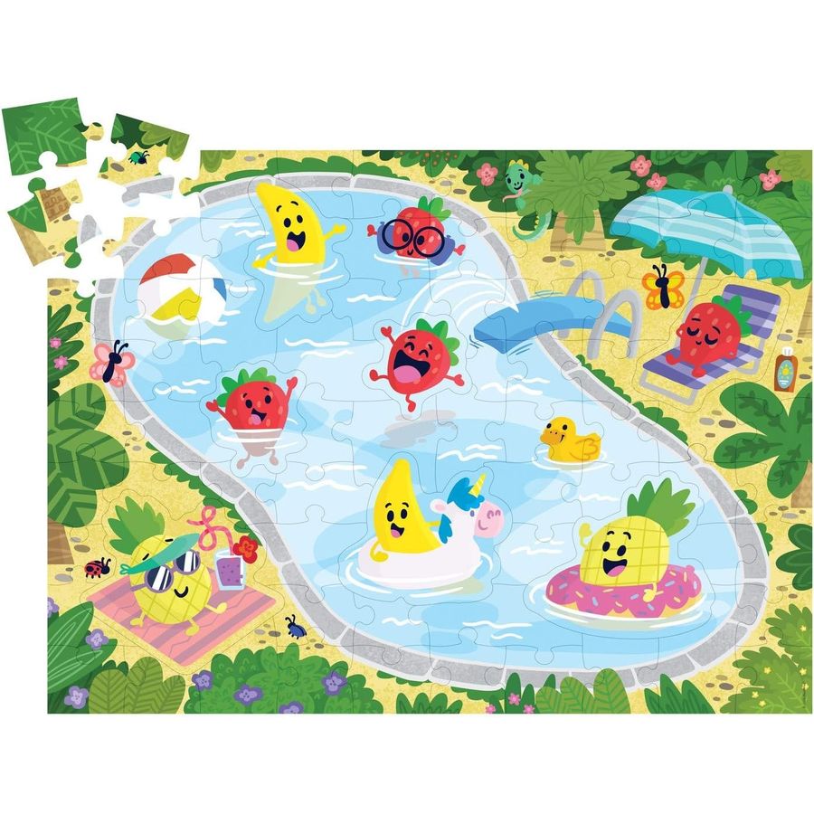 Peaceable Kingdom Fruity Pool Party Scratch and Sniff Puzzle, view 2