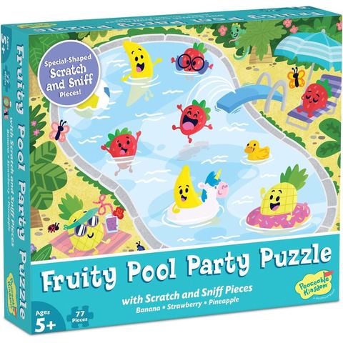 Peaceable Kingdom Fruity Pool Party Scratch and Sniff Puzzle