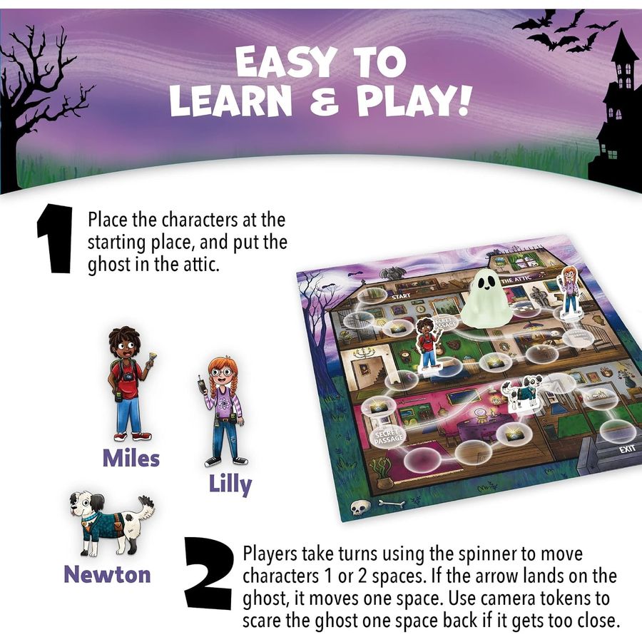 Peaceable Kingdom Ghost in the Attic Glow-in-the-Dark Game, view 5