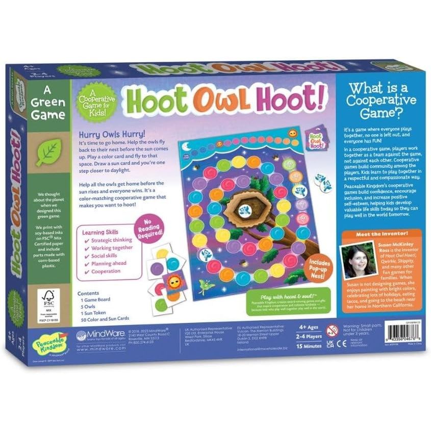 Peaceable Kingdom Hoot Owl Hoot Cooperative Game, view 4