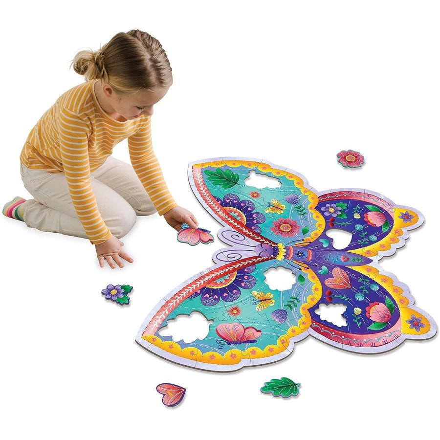 Peaceable Kingdom Jumbo Butterfly Floor Puzzle, 53 Pieces
