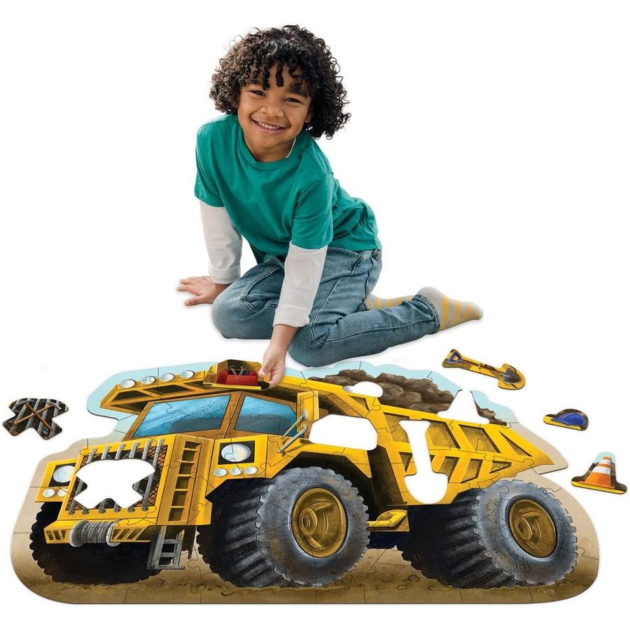 Peaceable Kingdom Jumbo Dump Truck Floor Puzzle, 49 Pieces, view 2