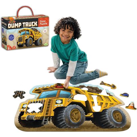 Peaceable Kingdom Jumbo Dump Truck Floor Puzzle, 49 Pieces