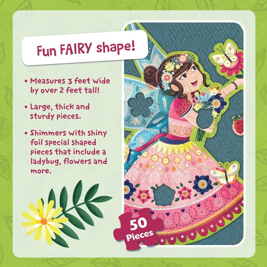 Peaceable Kingdom Jumbo Fairy Floor Puzzle, 50 Pieces, view 5