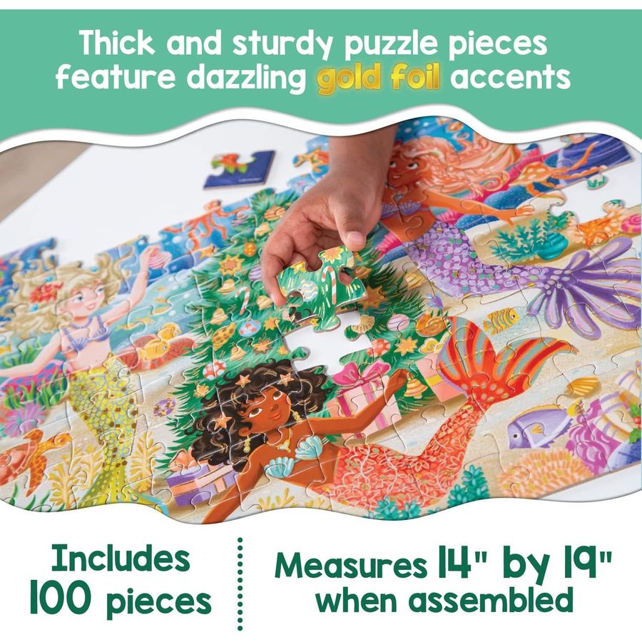 Peaceable Kingdom Jumbo Mermaid Floor Puzzle, 100 Pieces, view 3