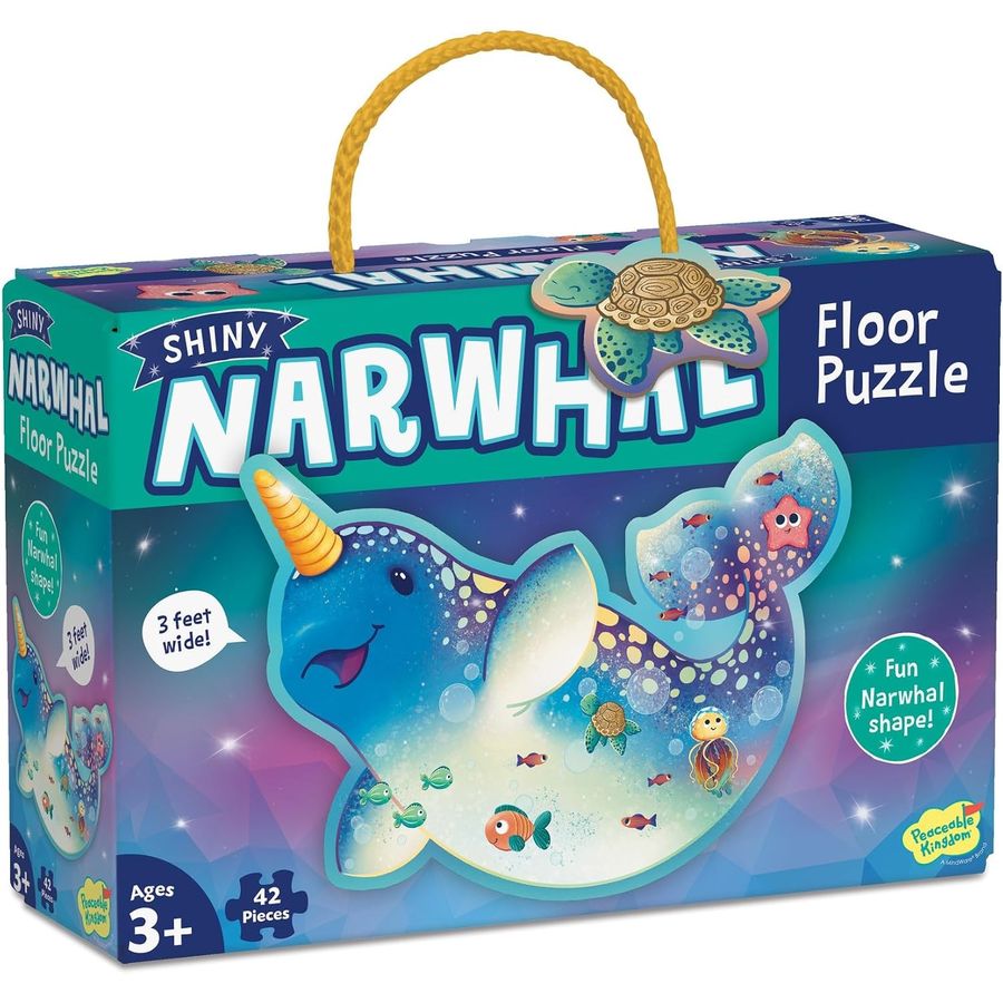 Peaceable Kingdom Jumbo Narwhal Floor Puzzle, 42 Pieces, view 3