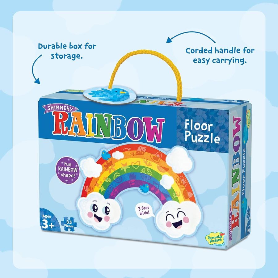 Peaceable Kingdom Jumbo Rainbow Floor Puzzle, 35 Pieces, view 6