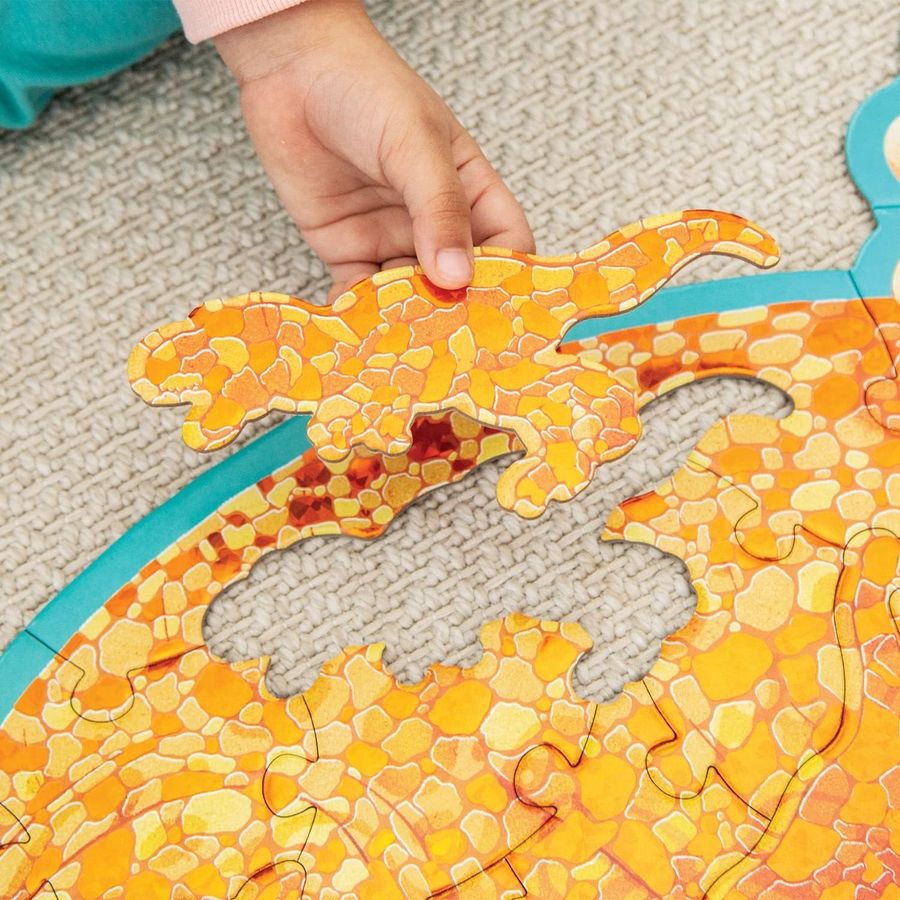 Peaceable Kingdom Jumbo Triceratops Floor Puzzle, 52 Pieces, view 3