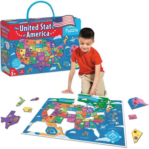 Peaceable Kingdom Jumbo USA Floor Puzzle, 54 Pieces