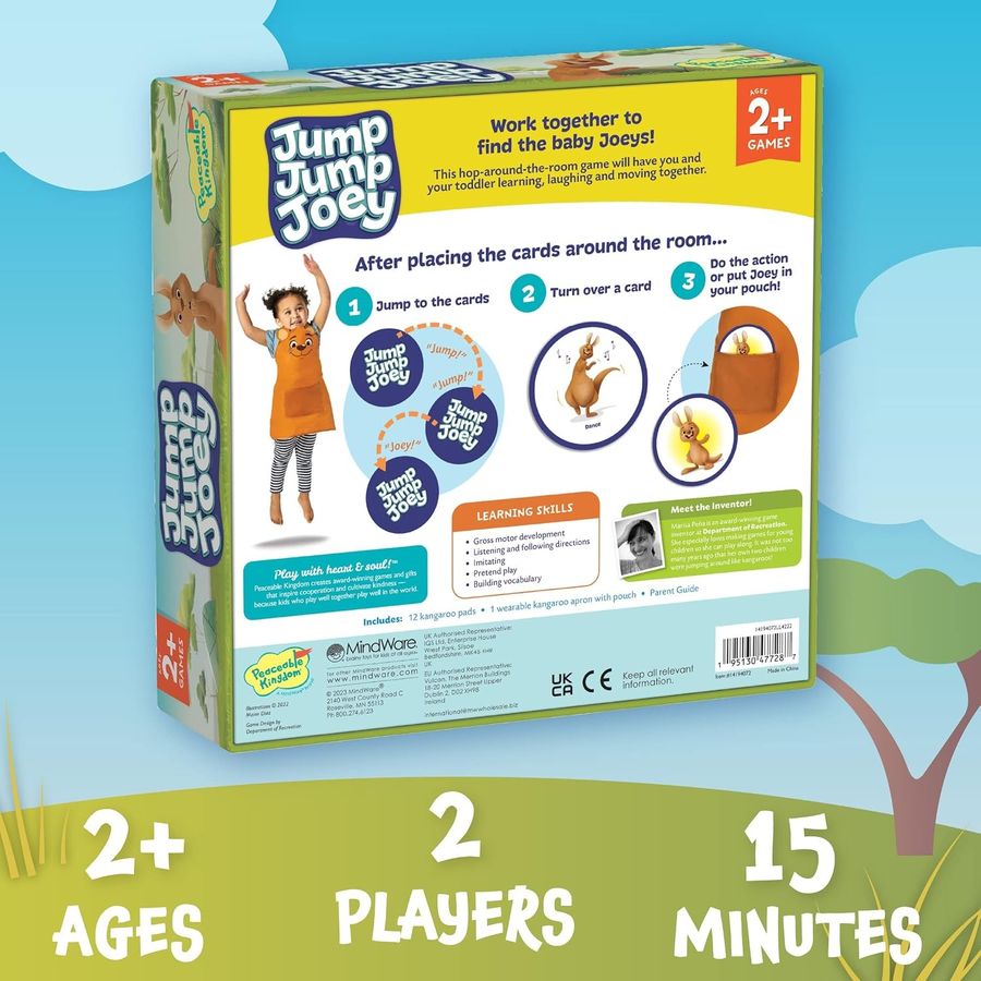 Peaceable Kingdom Jump Jump Joey Toddler Game, view 5