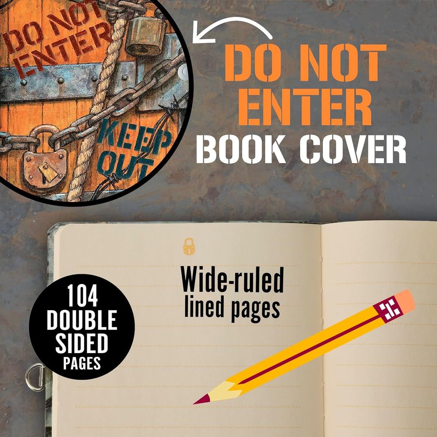 Peaceable Kingdom Keep Out Lock and Key Diary, view 6