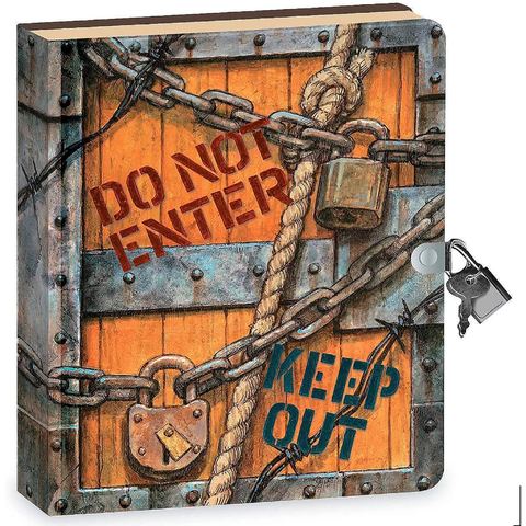 Peaceable Kingdom Keep Out Lock and Key Diary