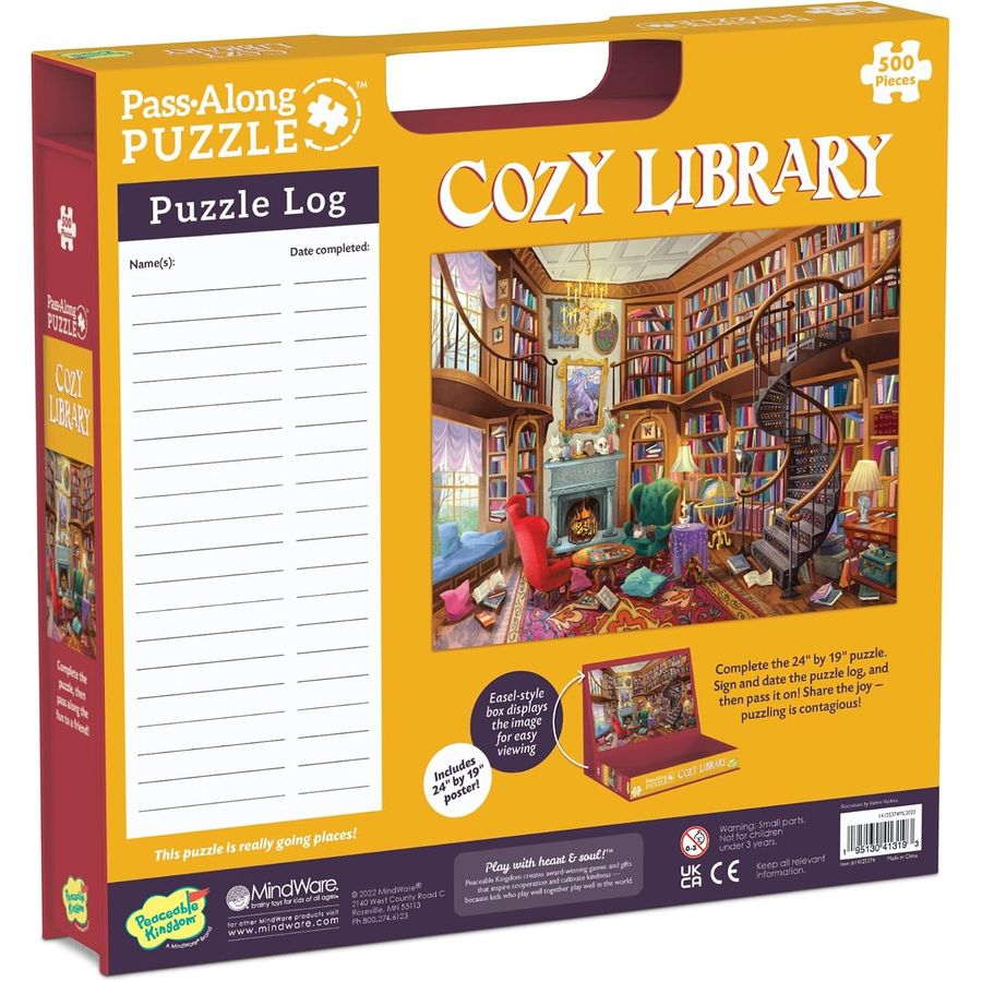 Peaceable Kingdom Library Pass Along Puzzle, view 6