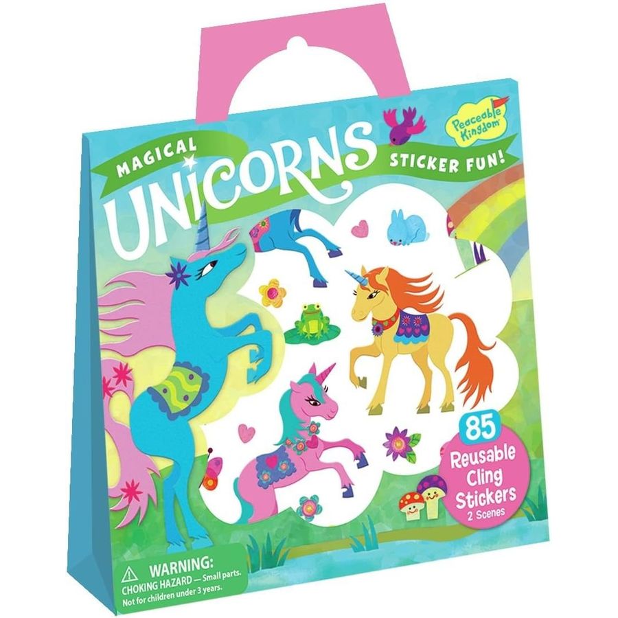 Peaceable Kingdom Magical Unicorns Reusable Sticker Tote