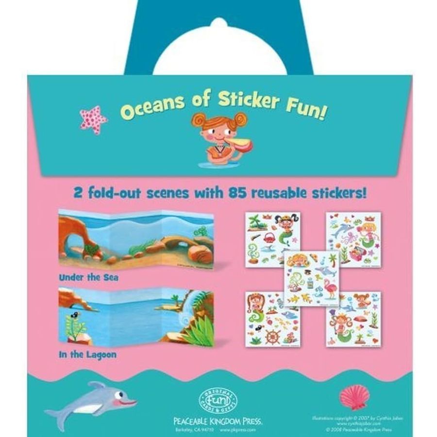 Peaceable Kingdom Mermaid Reusable Sticker Tote, view 2