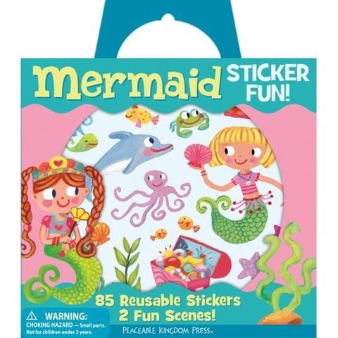 Peaceable Kingdom Mermaid Reusable Sticker Tote